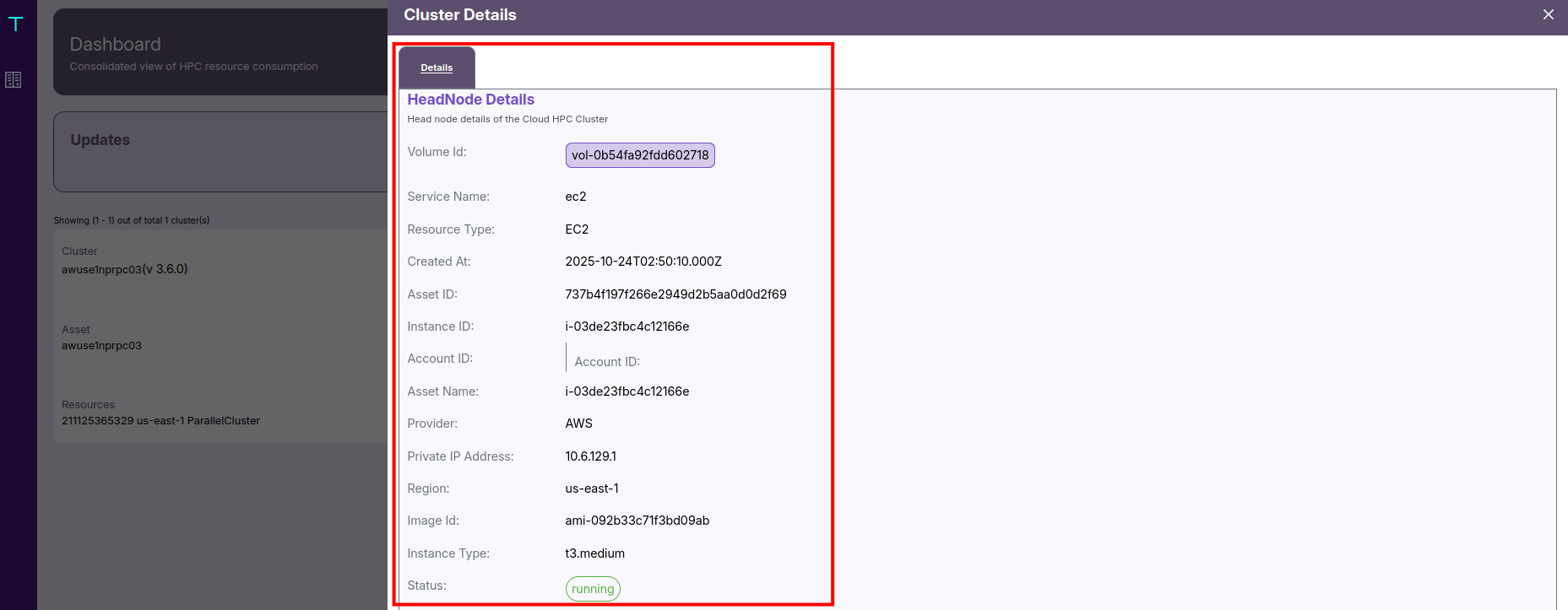 Headnode Details