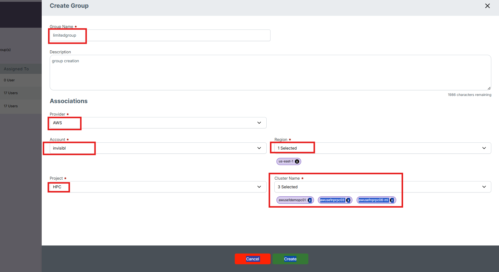 Group details form