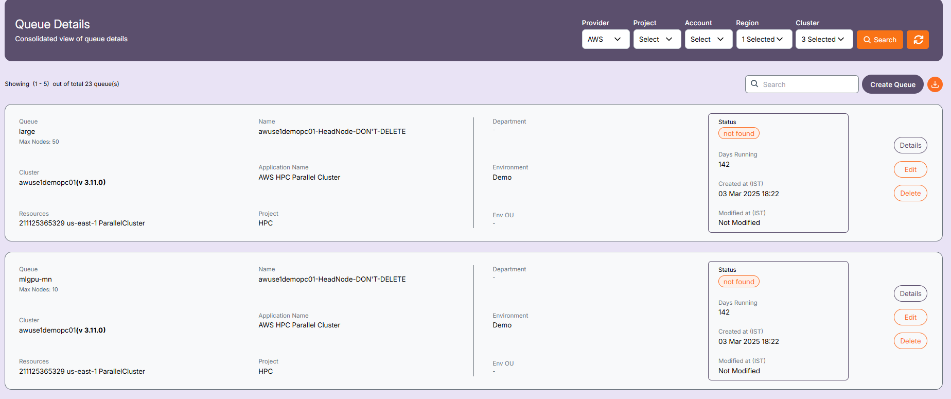 Queue List