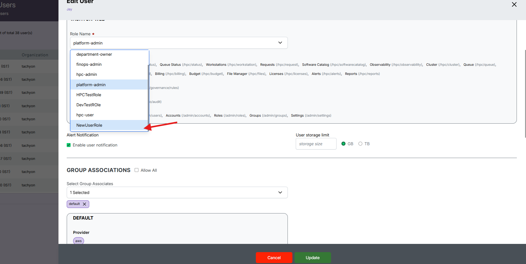 Assign Role to User
