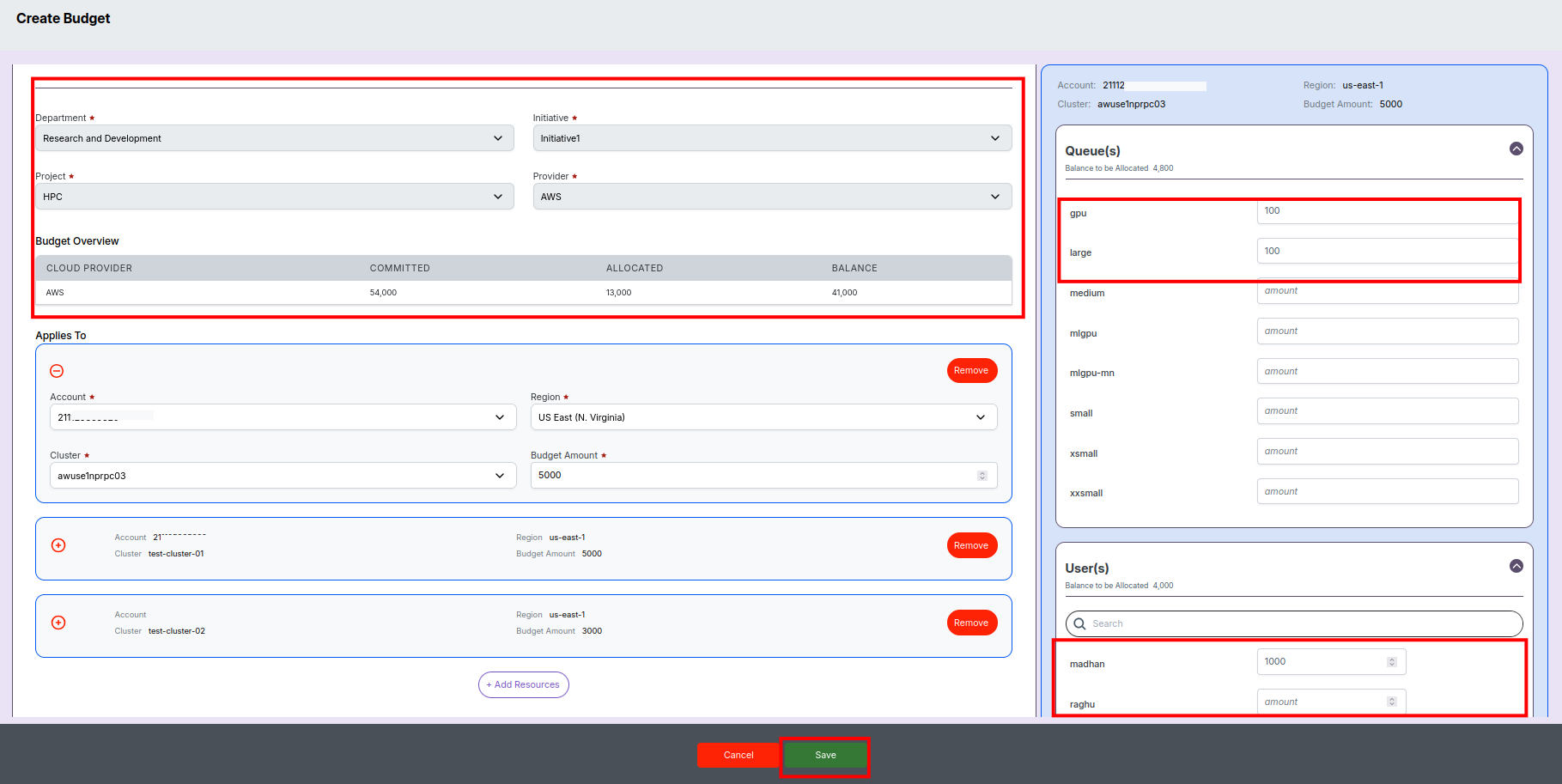 Create Budget Step 3