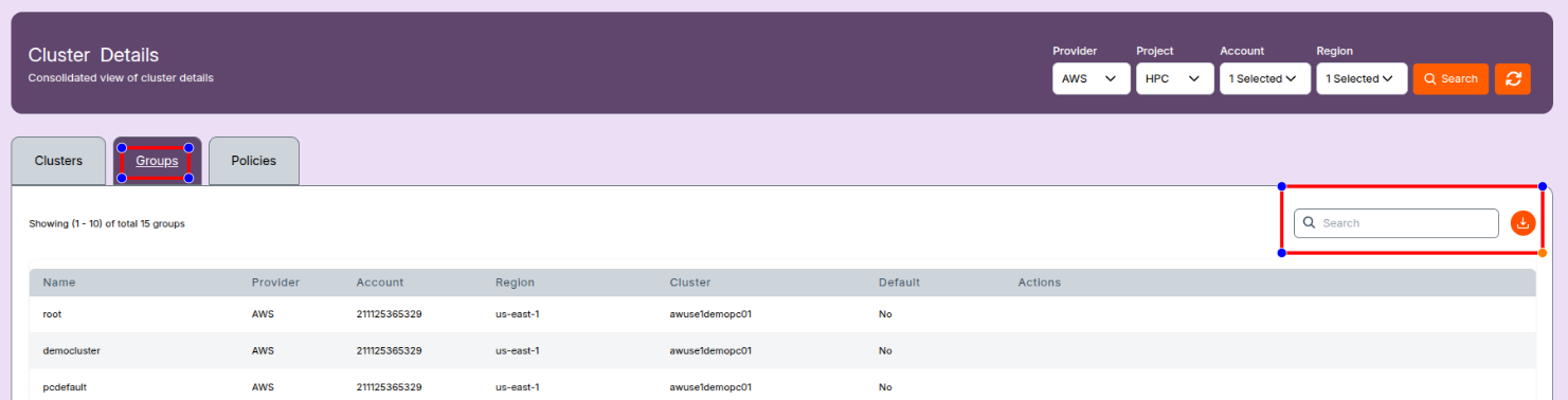 Groups Features
