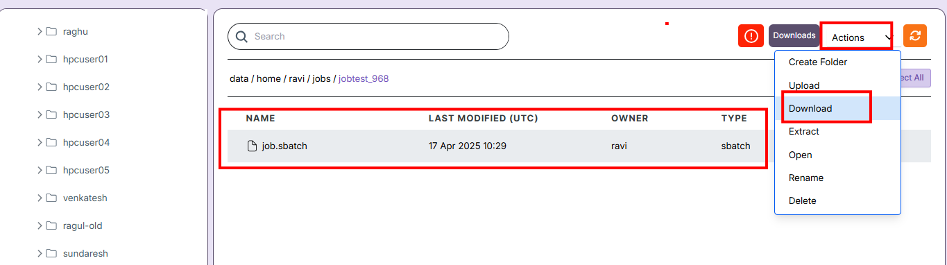 File Actions