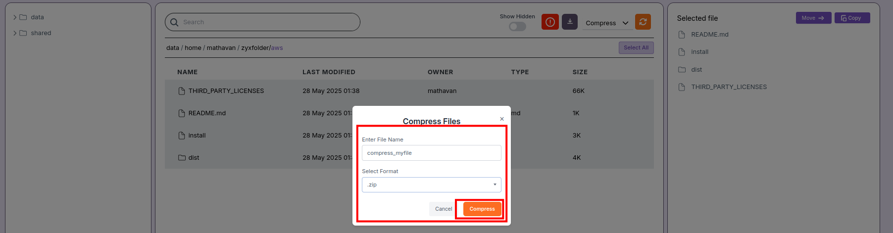 Folder Compress