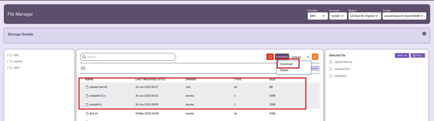 Multiple File/Folder Download