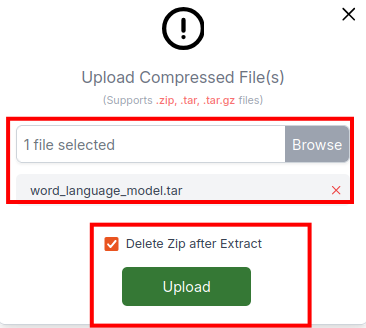 ZipFile Upload