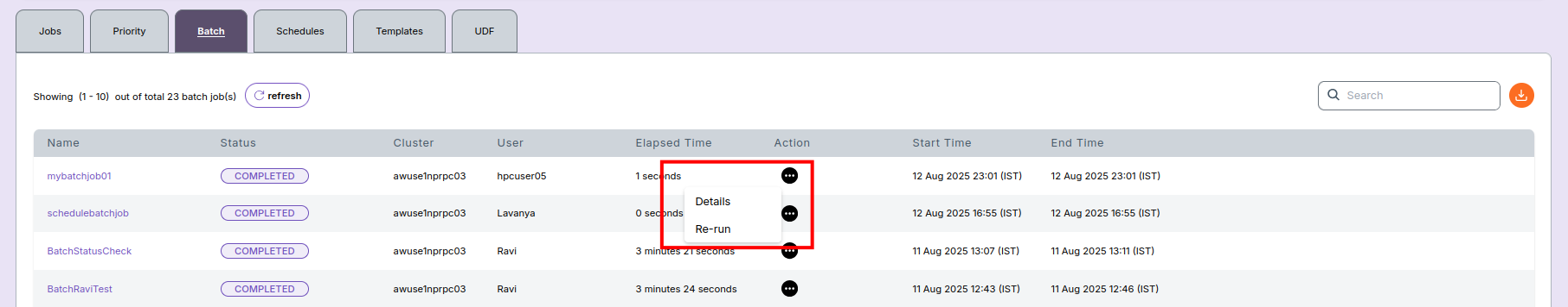 Batch Actions