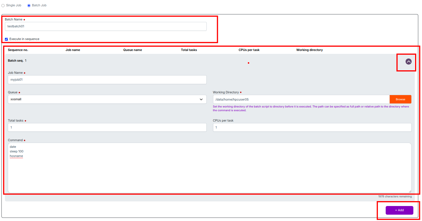 Batch Job Creation