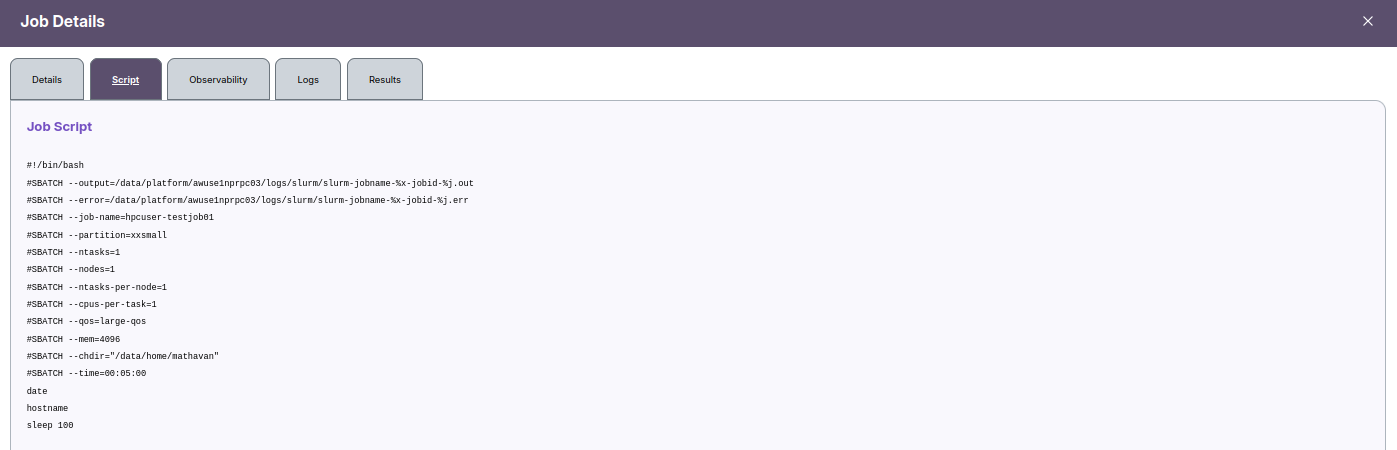 Script Tab