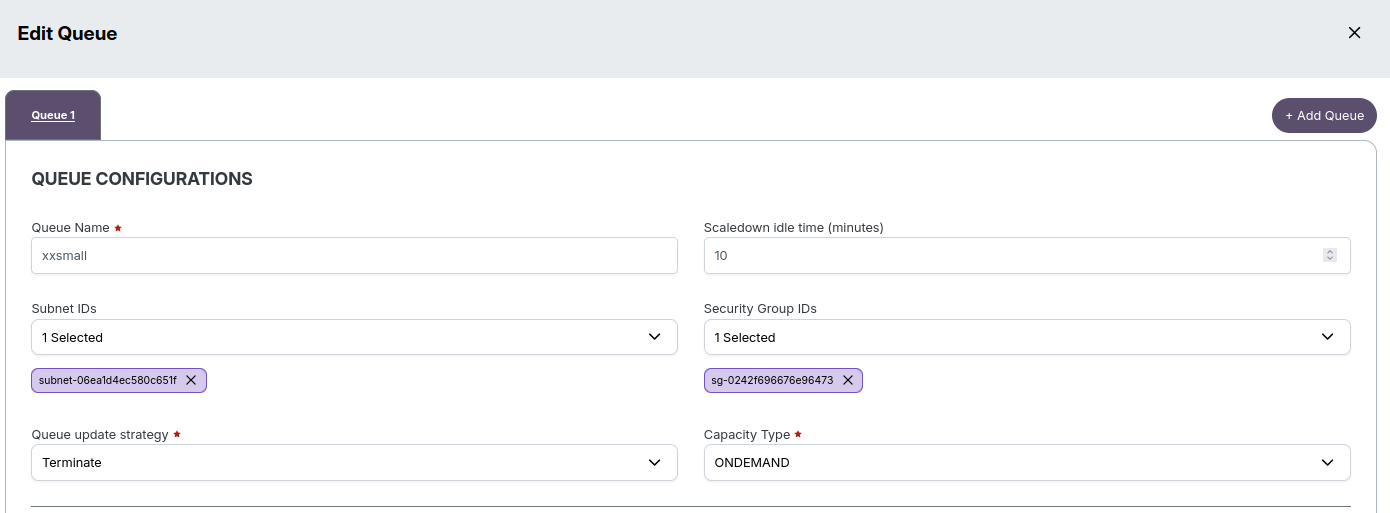 Queue Configuration