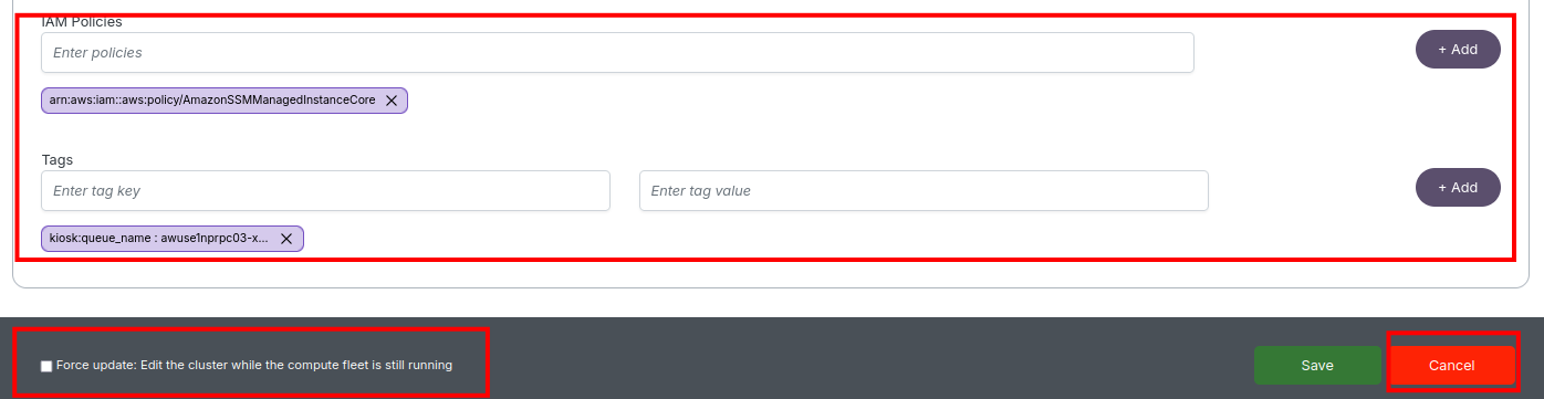 Queue Additional Options