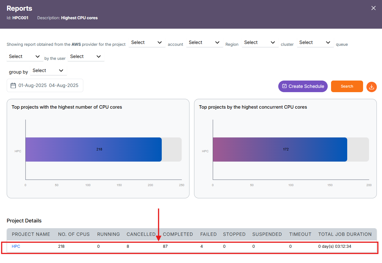 Project Level Report