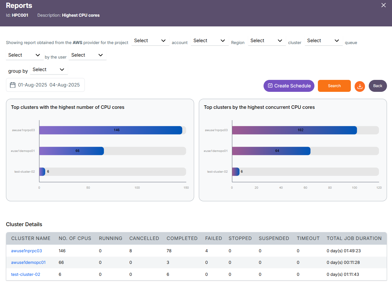 Cluster Level Report