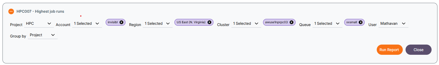Report Filter Usage
