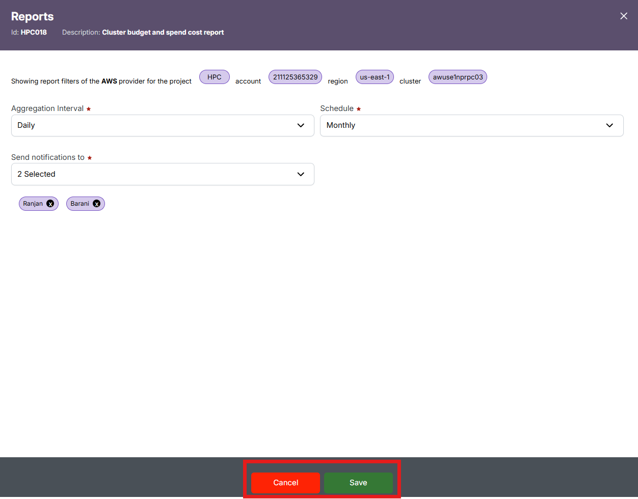 Schedule Create