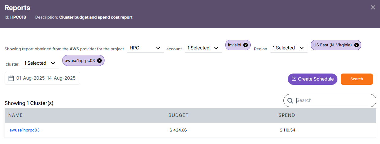 Report Filter Data