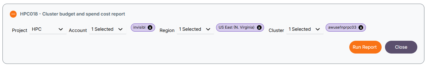Report Filter Usage