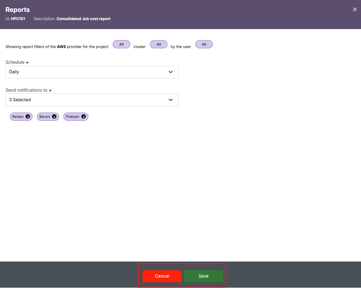 Schedule Create