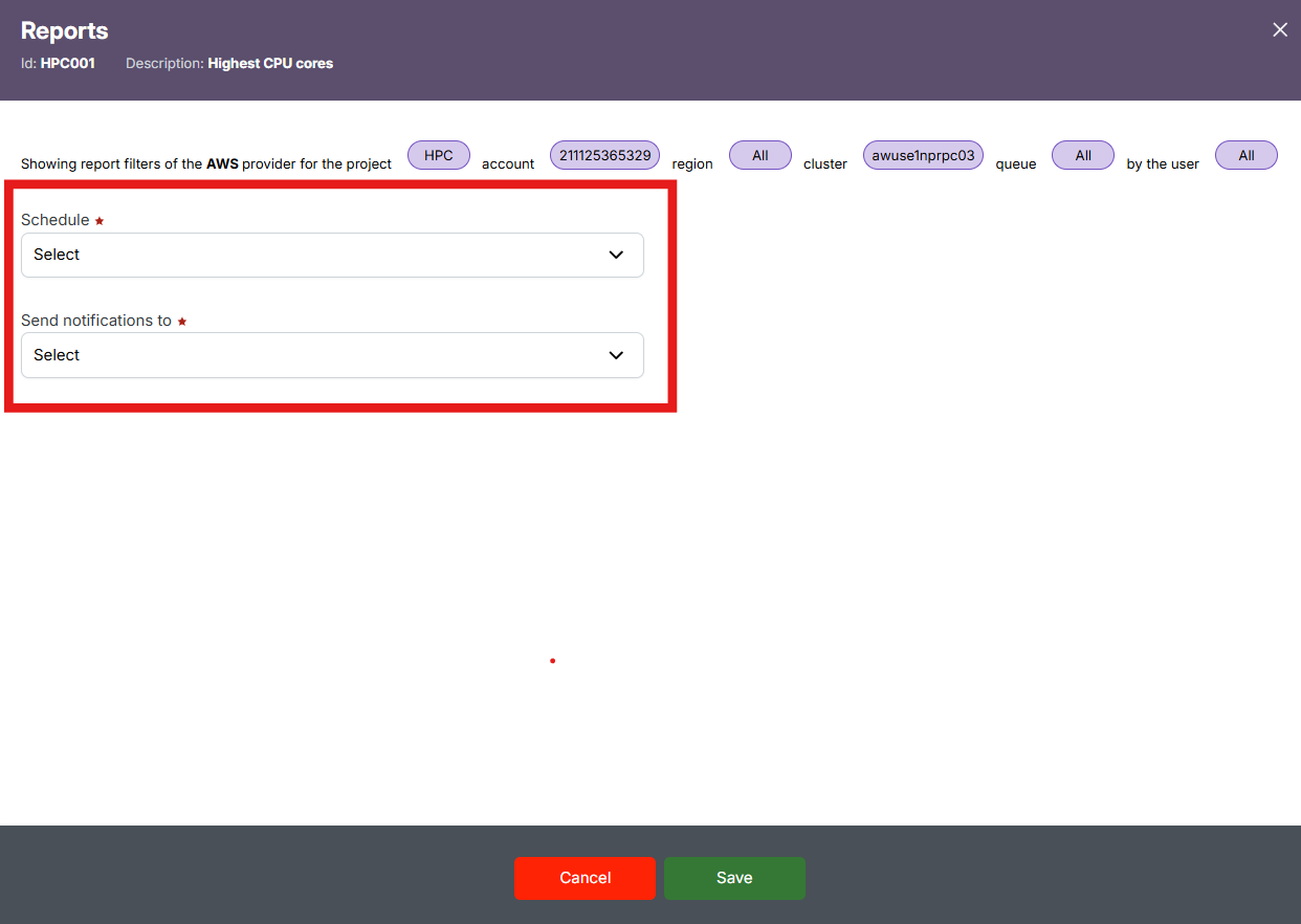 Schedule Page