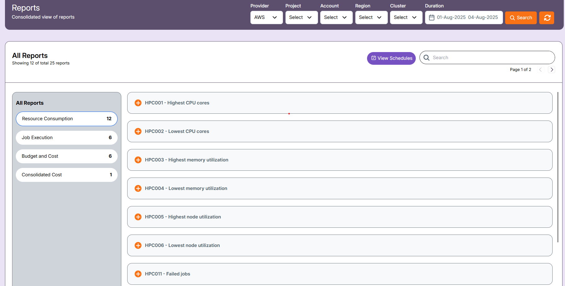 Reports Page